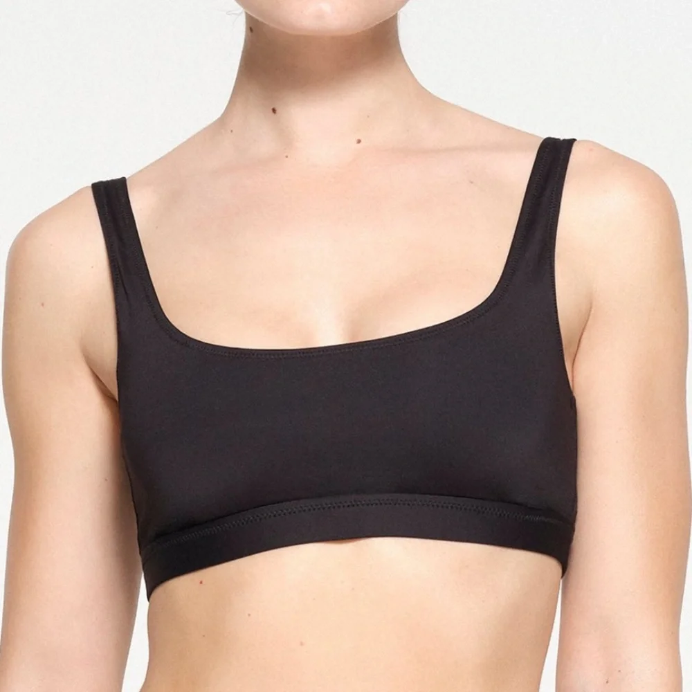 NWT Skims Swim Tank Bikini Top Onyx XS black SW-TNK-0743